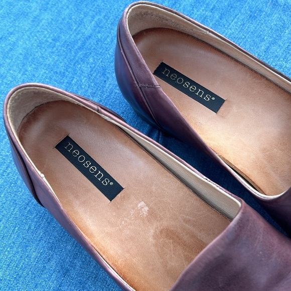 Neosens Slip On Loafer W 6.5 Purple Leather Women's Size 6.5 EU 37 Made in Spain - Picture 4 of 12